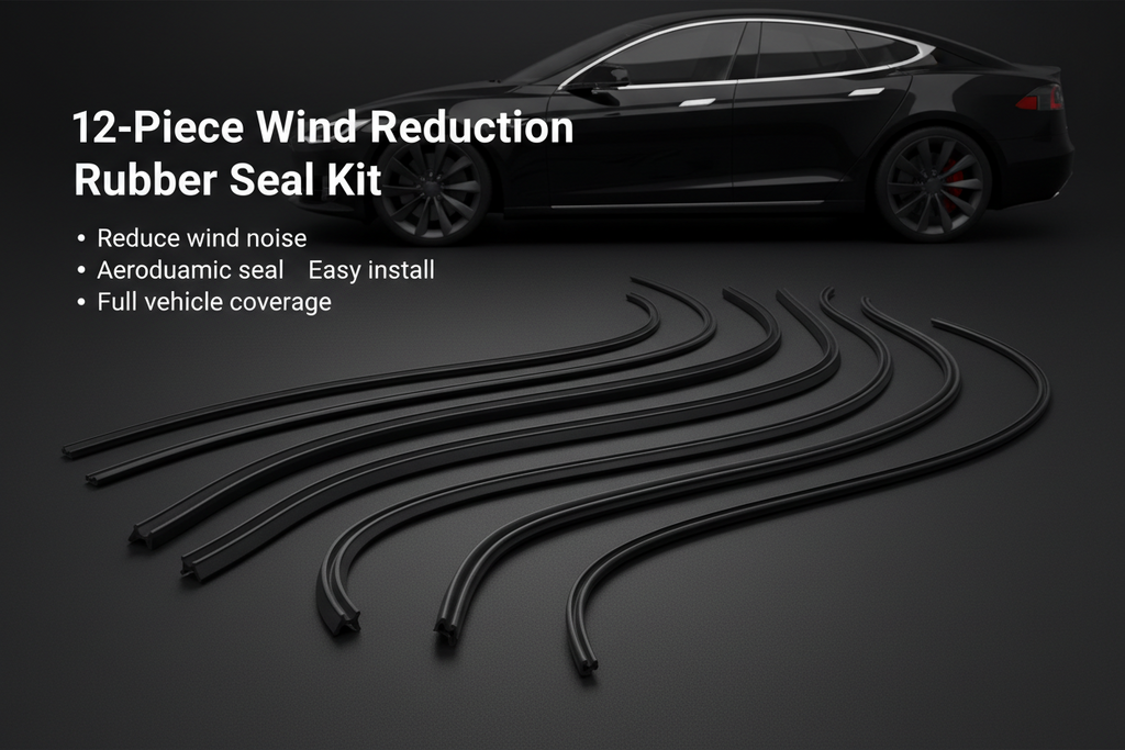 Revora Silent Seal — Complete 12-Piece Tesla Door & Cabin Noise Elimination Kit (Model 3, Y, S, X)